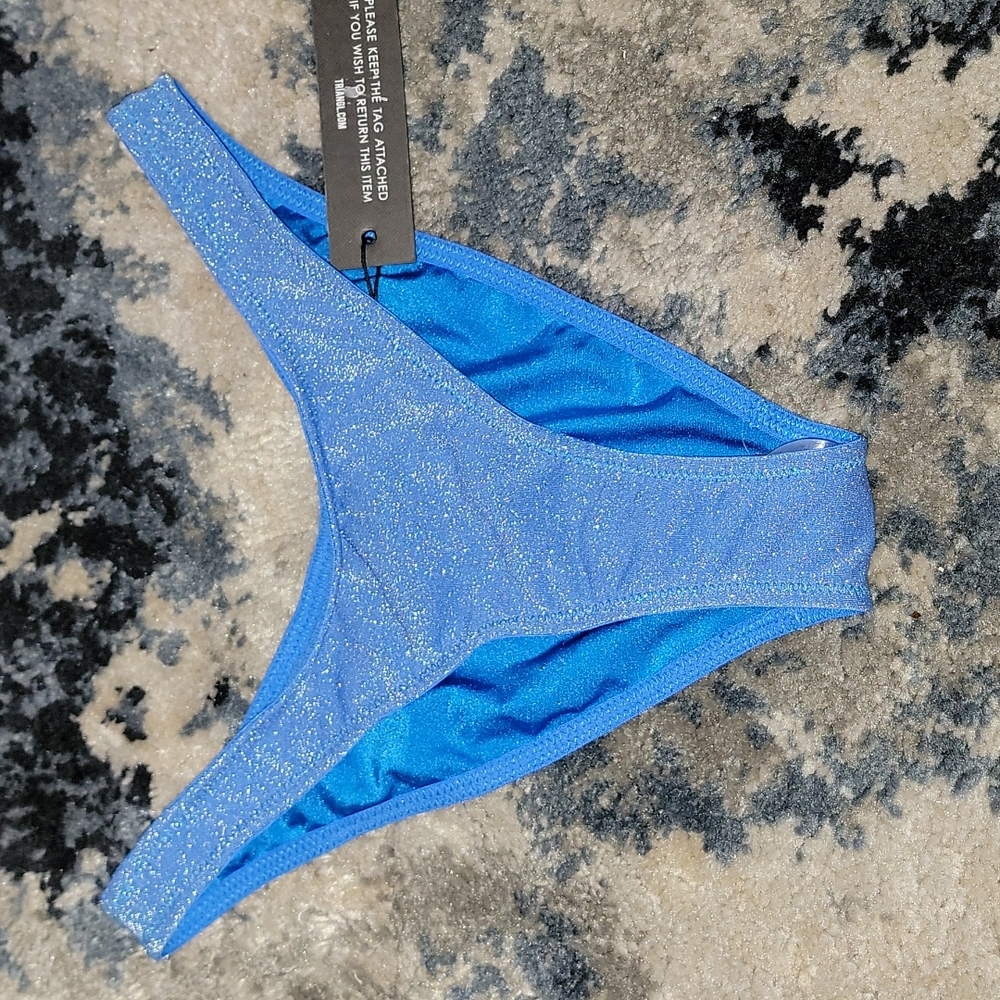 Triangl swim blue sparkle cheeky bikini bottom